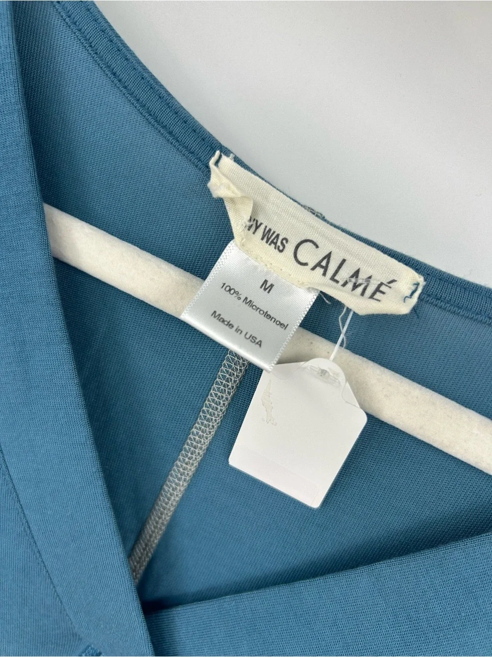 Johnny Was Women’s Calme Top Teal V Neck Casual Stretch Short Sleeve Size M‎